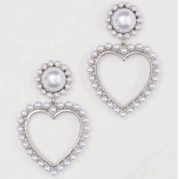 H&M faux pearl heart earring - Picture 2 of 2